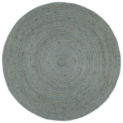 Tapis fait à la main Jute Rond 180 cm Vert olive 