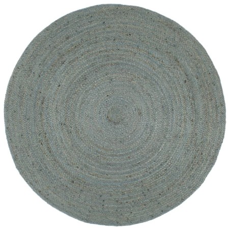 Tapis fait à la main Jute Rond 180 cm Vert olive 