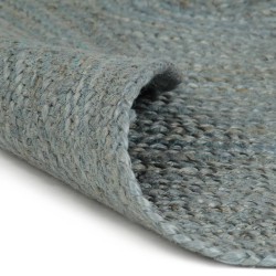 Tapis fait à la main Jute Rond 180 cm Vert olive 