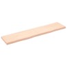 Comptoir de salle de bain 180x40x(2-6)cm bois massif non traité 