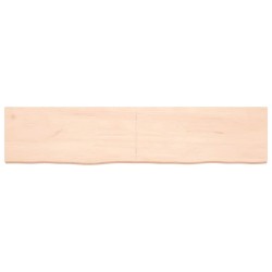 Comptoir de salle de bain 180x40x(2-6)cm bois massif non traité 