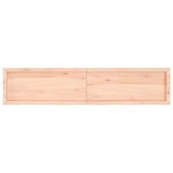 Comptoir de salle de bain 180x40x(2-6)cm bois massif non traité 