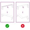 Comptoir de salle de bain 180x40x(2-6)cm bois massif non traité 
