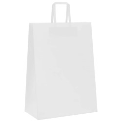 Sacs en papier 50 pcs avec poignées blanc 32x17x44 cm 