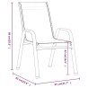 Chaises empilables de jardin lot de 6 Noir Tissu textilène 