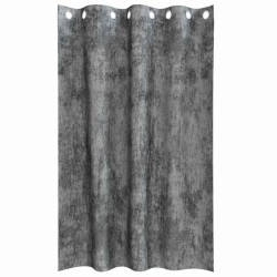 Set de 2 rideaux en velours avec œillets gris 175x140 cm 