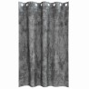 Set de 2 rideaux en velours avec œillets gris 175x140 cm 
