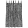 Ensemble de 2 rideaux en velours avec œillets gris 175x140 cm 