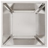Jardinière sur pilier avec bol de 35x35x73 cm en acier inoxydable. 