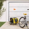 Remorque de vélo pour animaux de compagnie jaune et gris 