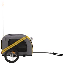Remorque de vélo pour animaux de compagnie jaune et gris 