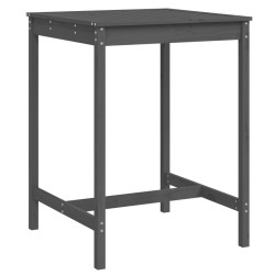 Table de jardin gris 82,5x82,5x110 cm bois massif de pin 