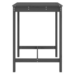 Table de jardin gris 82,5x82,5x110 cm bois massif de pin 