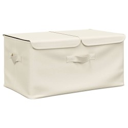 Boîte de rangement Tissu 50x30x25 cm Crème 