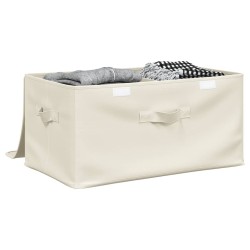 Boîte de rangement Tissu 50x30x25 cm Crème 