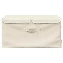 Boîte de rangement Tissu 50x30x25 cm Crème 