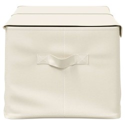 Boîte de rangement Tissu 50x30x25 cm Crème 