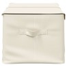 Boîte de rangement Tissu 50x30x25 cm Crème 