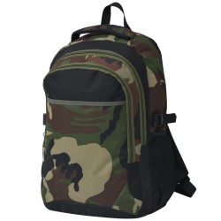 Sac à dos d'école 40 L noir et camouflage 