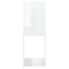 Meuble pour machine à laver Blanc brillant 64x25,5x190 cm 