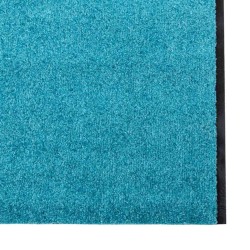 Tapis de porte lavable cyan 120x350 cm 