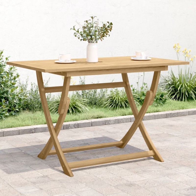 Table pliable de jardin 120x70x75 cm bois d'acacia solide 