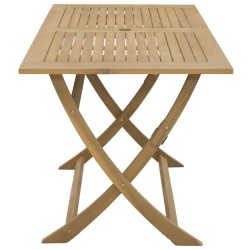 Table pliable de jardin 120x70x75 cm bois d'acacia solide 