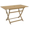 Table pliable de jardin 120x70x75 cm bois d'acacia solide 