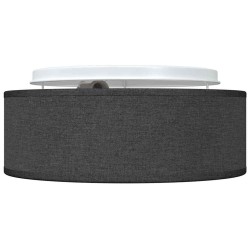 Plafonnier Noir Ø 30 cm en Tissu E27 