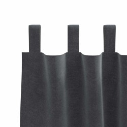 Rideaux opaques avec boucles de suspension 2 pcs en velours gris clair 