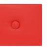 Panneaux muraux 12 pcs Rouge 60x15 cm Similicuir 1,08 m² 