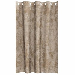 Ensemble de 2 rideaux en velours avec œillets champagne, 175 x 140 cm 