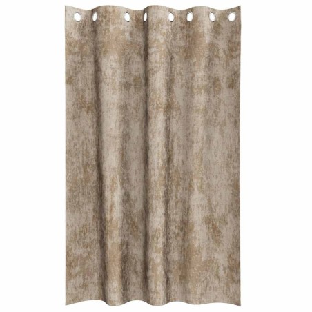 Ensemble de 2 rideaux en velours avec œillets champagne, 175 x 140 cm 
