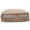 Coussin de Palette pour siège Taupe 60x40x8 cm Tissu Oxford 