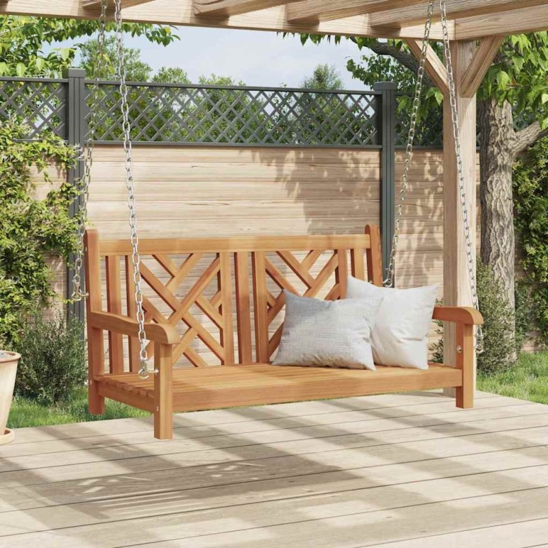 Banc Balançoire Marron 114 x 60 x 64 cm Bois de teck massif 