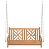 Banc Balançoire Marron 114 x 60 x 64 cm Bois de teck massif 