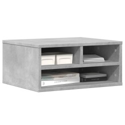 Support d'imprimante gris béton 49x40x22,5 cm bois d'ingénierie 