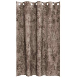 Rideaux en velours 2 pièces avec œillets Cappuccino 140x175 cm 