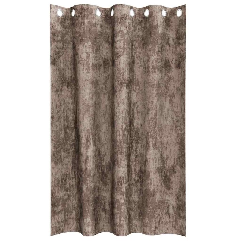 Rideaux en velours 2 pièces avec œillets Cappuccino 140x175 cm 