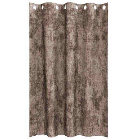 Rideaux en velours 2 pièces avec œillets Cappuccino 140x175 cm 