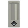Applique murale extérieure avec détecteur argent en inox IP44 
