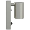 Applique murale extérieure avec détecteur argent en inox IP44 