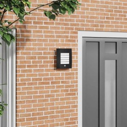 Lampe Murale Extérieure avec Capteur 2 pcs Acier Inoxydable Noir IP44 