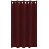 Rideaux occultants avec œillets 2 pièces Rouge bordeaux Velours 