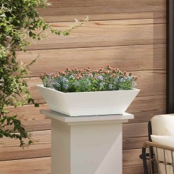 Jardinière en plastique 5 pcs Blanc 50 x 50 x 15 cm Acier 