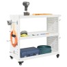 Chariot à outils Blanc 75 x 35 x 73 cm Acier peint par poudre 