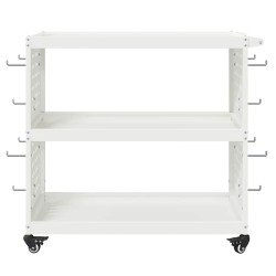 Chariot à outils Blanc 75 x 35 x 73 cm Acier peint par poudre 