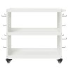 Chariot à outils Blanc 75 x 35 x 73 cm Acier peint par poudre 