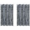 Rideaux en velours , 2 pièces, avec œillets, gris argenté, 140x175 cm. 