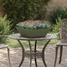 Set de 5 jardinières en bol pour le jardin, en vert olive, dimensions 50x50x15 cm en acier. 
